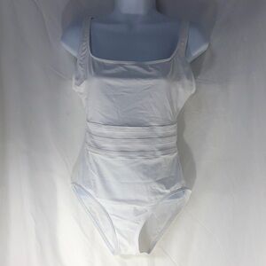 Elegant White One-Piece Swimsuit